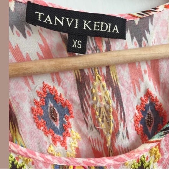 Anthropologie Tanvi Kedia Dolman Multi Color Top - Picture 3 of 8